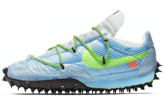 OFF-WHITE x Nike Waffle Racer &#39;Vivid Sky&#39;