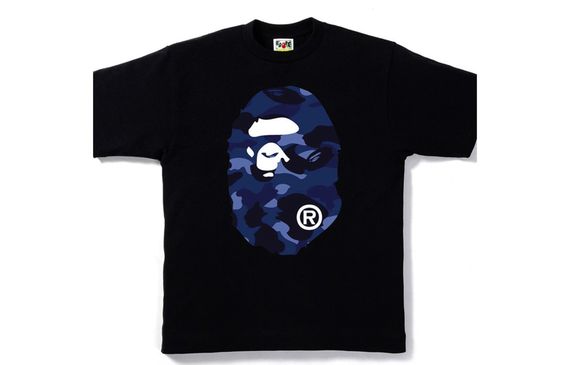 A BATHING APE Color Camo Big Ape Head T