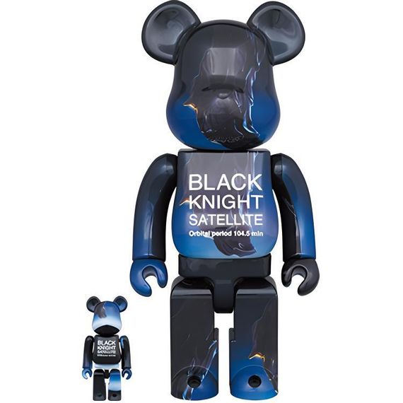 BE@RBRICK BLACK KNIGHT SATELLITE 7cm/28cm