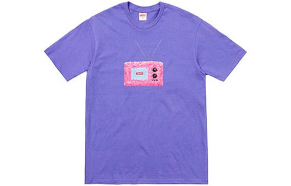 Supreme SS18 TV Tee Light Purple T
