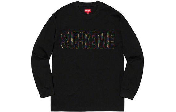 Supreme SS19 International L/S Tee Black Logo T