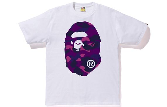 A BATHING APE Color Camo Big Ape Head T