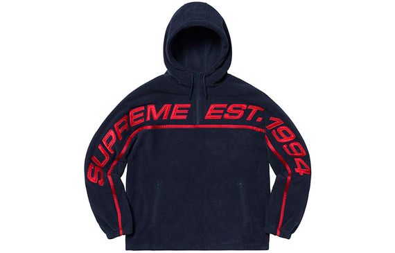 Supreme FW19 Week 15 Polartec Half Zip Hooded Sweatshirt