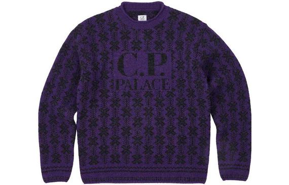 PALACE x C.P.Company Lambswool Knit Purple