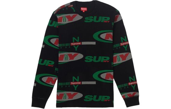 Supreme FW18 NY Waffle Thermal Black