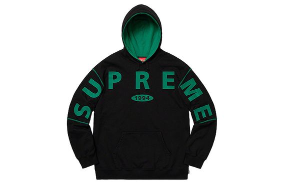 Supreme FW19 Week 1 Spread Logo Hooded Sweatshirt logo