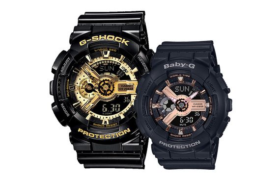CASIO G-SHOCK &amp; BABY-G GA-110GB-1APR+BA-110RG-1APR