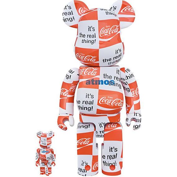 BE@RBRICK x Coca-Cola/ x atmos 400%100% Checkerboard 7cm/28cm