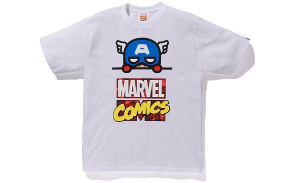 BAPE X Marvel Comic Captain Tee T