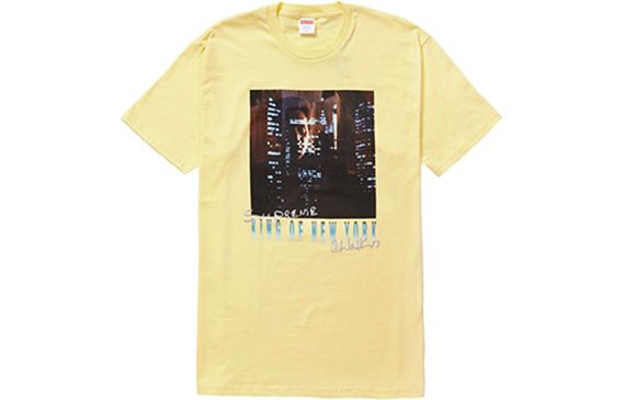 Supreme SS19 Christopher Walken King Of New York Tee Pale Yellow T