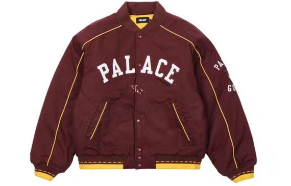 PALACE SS22 Palace Goats Varsity Jacket Burgundy