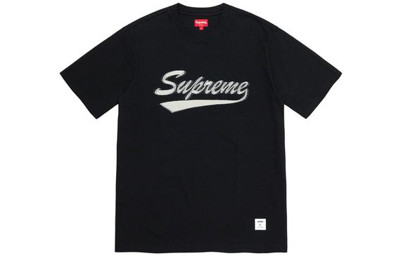 Supreme SS20 Week 7 Intarsia Script S/S Top Logo T