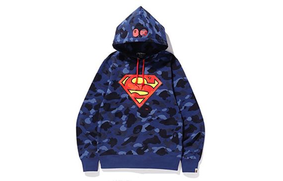A BATHING APE x DC Superma Color Camo Pullover Hoodie