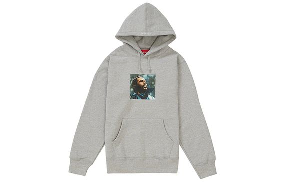 Supreme FW18 Marvin Gaye Hooded Sweatshirt Heather Grey