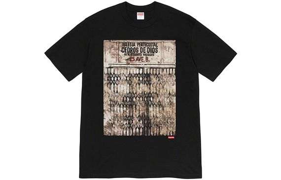 Supreme FW19 Week 12 x Martin Wong Iglesia Pentecostal Tee Black T