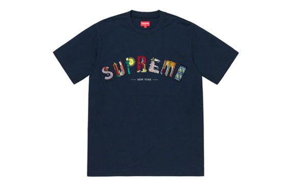 Supreme SS19 City Arc Tee Navy logo T