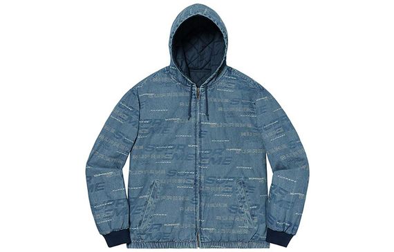 Supreme FW19 Week 9 Reversible Dimensions Logo Denim Work Jacket