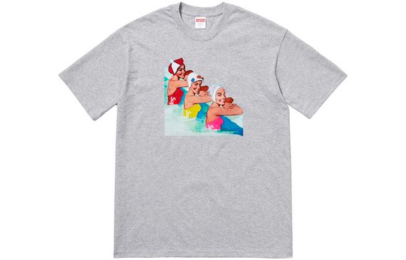 Supreme SS18 Swimmers Tee Heather Grey T