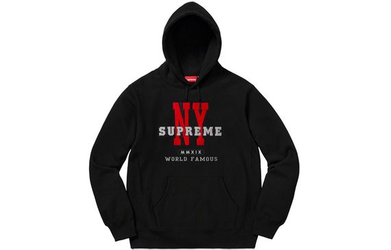 Supreme FW19 Week 13 NY Hooded Sweatshirt Black