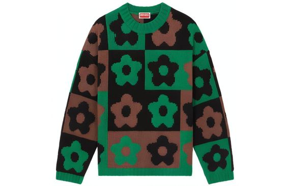 KENZO boke Flower Checkerboard Checked Jumper