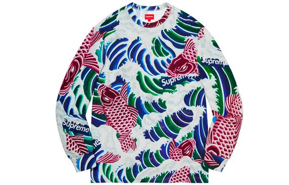 Supreme SS20 Week 14 Waves L/S Top