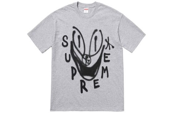 Supreme FW18 Smile Tee Heather Grey T