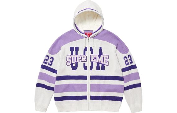 Supreme FW23 FW23 WEEK13 USA ZIP UP HOODED SWEATER