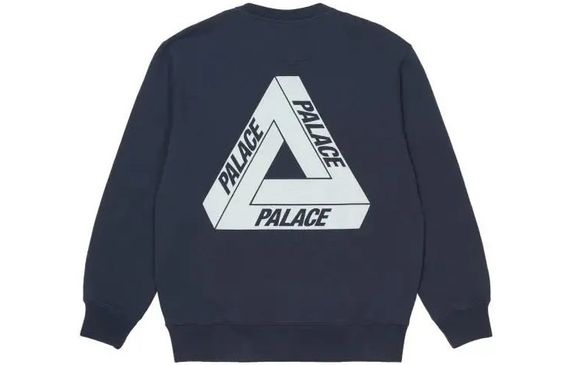 PALACE FW21 Slub Crew Navy Logo