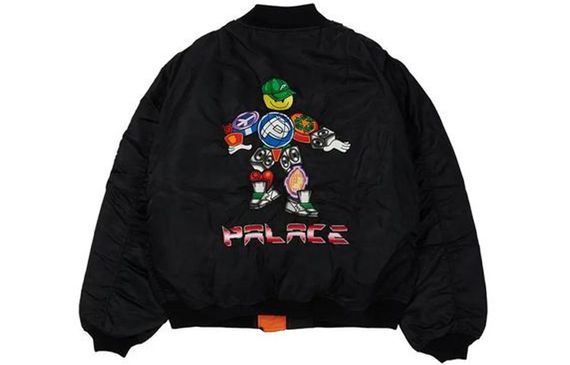 PALACE x Pezlondon Pez Pezman Ma1 Jacket Black Logo ·