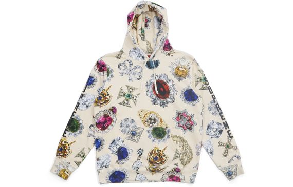 Supreme Jewels Hooded Sweatshirt Cream