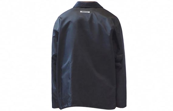 Fear of God Essentials Coach Jacket Black Logo