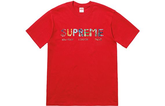 Supreme SS18 Rocks Tee Red Logo T