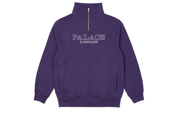 PALACE FW22 1/4 Zip Funnel Purple Logo