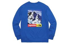 Supreme FW17 The North Face Mountain Crewneck Sweatshirt Royal