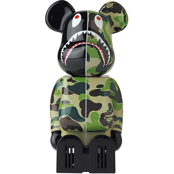BE@RBRICK x A BATHING APE cleverin ABC CAMO SHARK 15cm