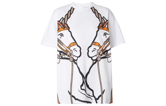Burberry Unicorn Print Cotton Oversized T-shirt T