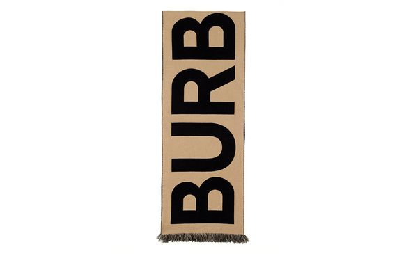 Burberry Logo Wool Jacquard Scarf Logo /