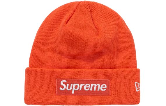 Supreme FW18 x New Era Box Logo Beanie Bright Coral