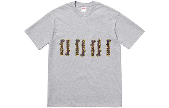 Supreme SS18 Gonz Logo Tee Heather Grey Logo T