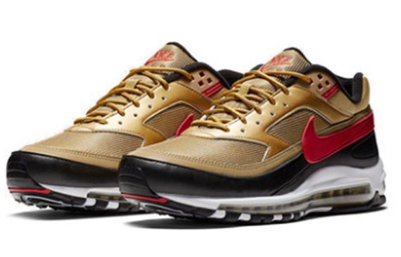 Nike Air Max 97 BW "Metallic Gold University Red Black"