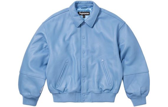 Supreme FW23 WEEK5 GORE-TEX INFINIUM WINDSTOPPER® LEATHER VARSITY JACKET GORE-TEX