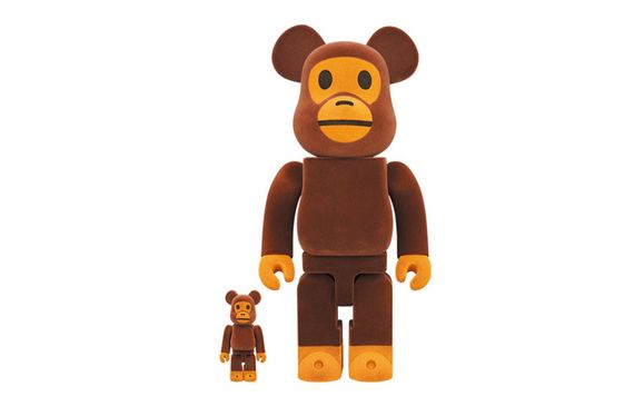 BE@RBRICK x A BATHING APE 400%100% BABY MILO(R) Flocky Ver. 7cm/28cm
