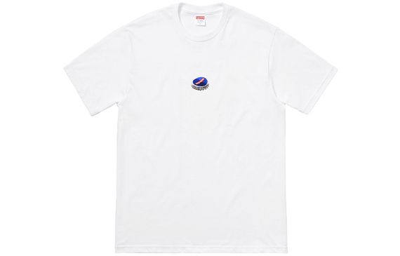 Supreme FW18 Bottle Cap Tee White Logo T