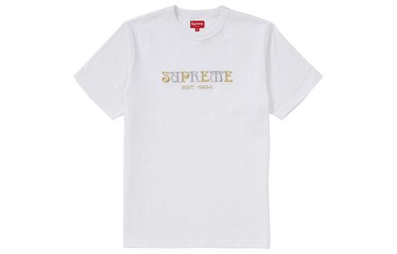 Supreme FW18 Nouveau Logo Tee White Logo T