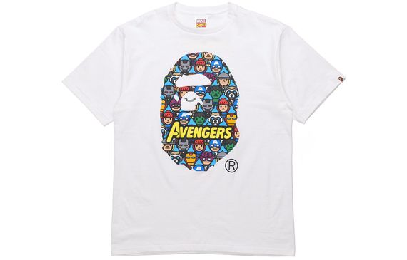 A BATHING APE BAPE × Marvel Avengers Ape Head Tee T