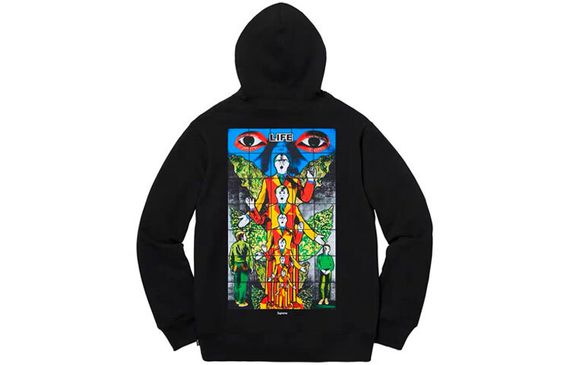 Supreme SS19 Gilbert &amp; George/Supreme LIFE Hooded Sweatshirt Black