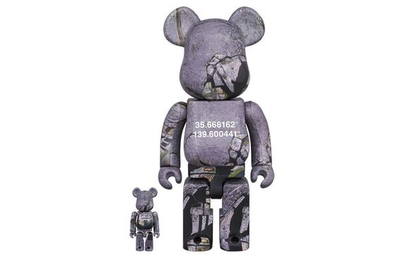 BE@RBRICK x benjamin grant 1000%400%100% overview tokyo 7cm,28cm,70cm