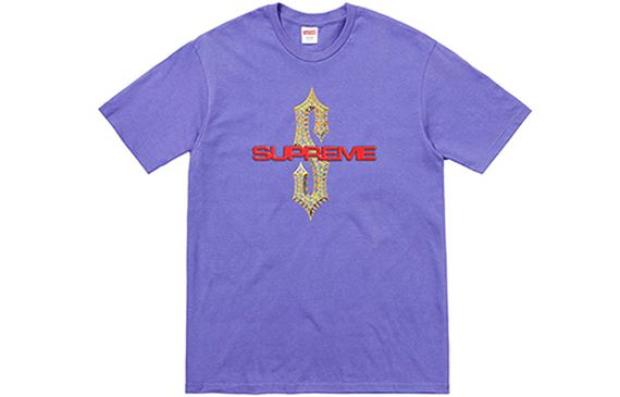 Supreme SS18 Diamonds Tee Light Purple T