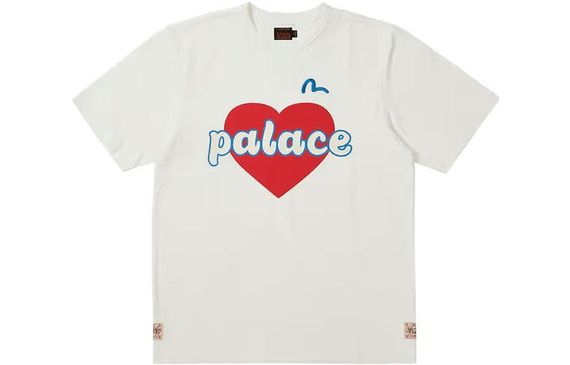 PALACE x EVISU 3.0 SS23 Heart T-Shirt White Logo T