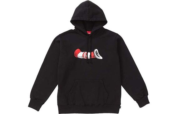 Supreme FW18 Cat in the Hat Hooded Sweatshirt Black